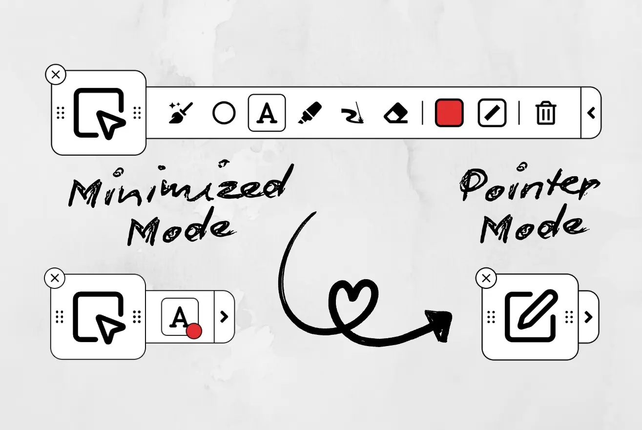 Screenshot showing DrawPen Pointer Mode
